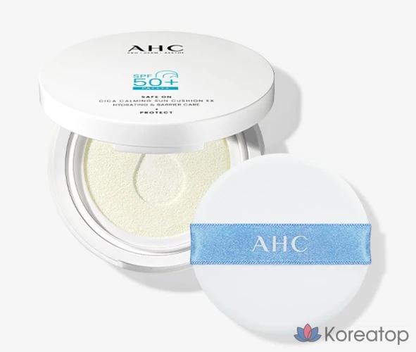 Солнцезащитный крем AHC SafeOn Cica Calming EX Sun Cushion SPF50+ PA++++, 25 мл, 1 шт.