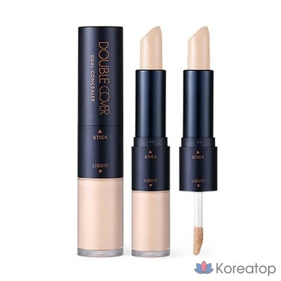 Консилер Tony Moly Double Cover Dual Concealer, 8 г, 01 СВЕТЛО-БЕЖЕВЫЙ, 1 шт.