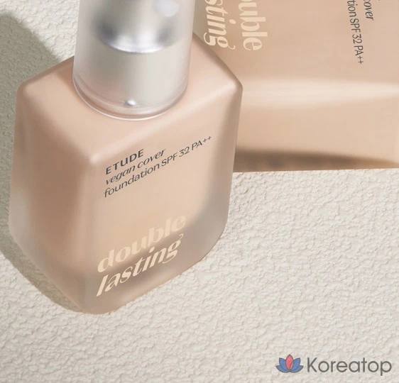 Тональный крем Etude House Double Lasting Vegan Cover Foundation, 30 г, 1 шт., 21N1 Нейтральный бежевый, фото 4