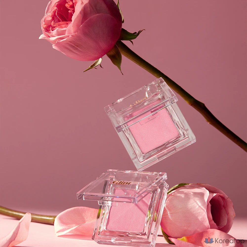 Запеченные румяна Glint by VDIVOV 2,4 г, 10 розовых кварцевых палеток, 1 шт., фото 4