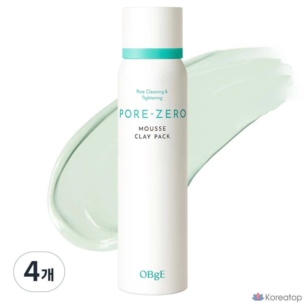 OBge Pore Zero Mousse Clay Pack, 1 упаковка, 4 упаковки