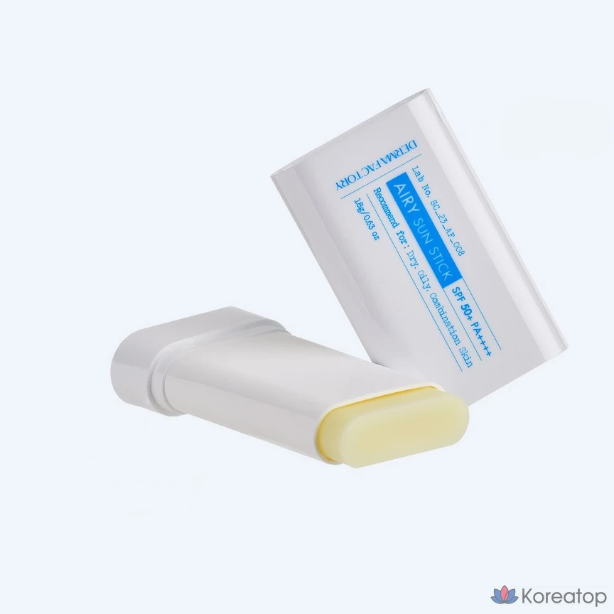 Солнцезащитный стик Derma Factory Airy Sun Stick SPF50+ PA++++, 18 г, 1 шт.