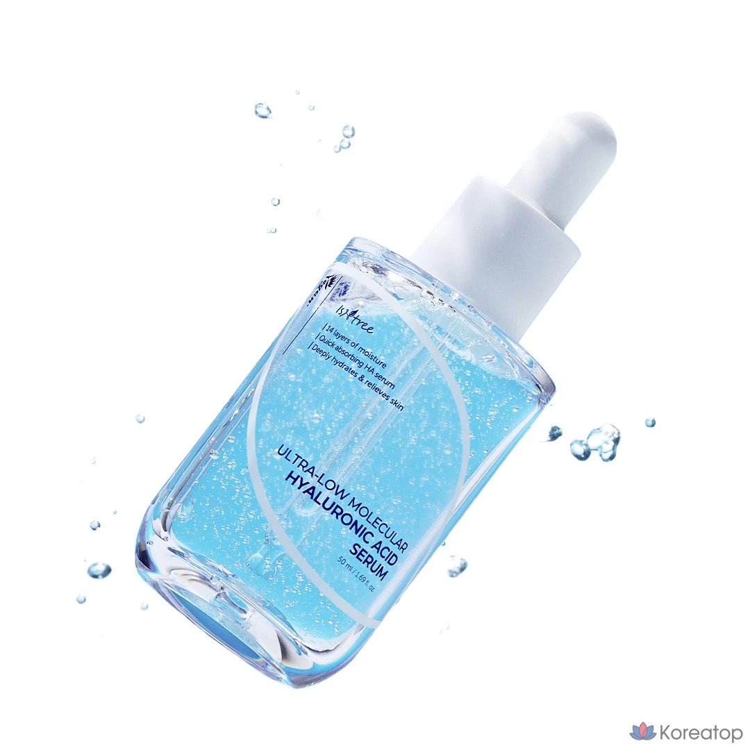 Сыворотка с ультранизкомолекулярной гиалуроновой кислотой Isntree 50 мл (+ тоник с ультранизкомолекулярной гиалуроновой кислотой 20 мл), 20 мл, 1 шт.