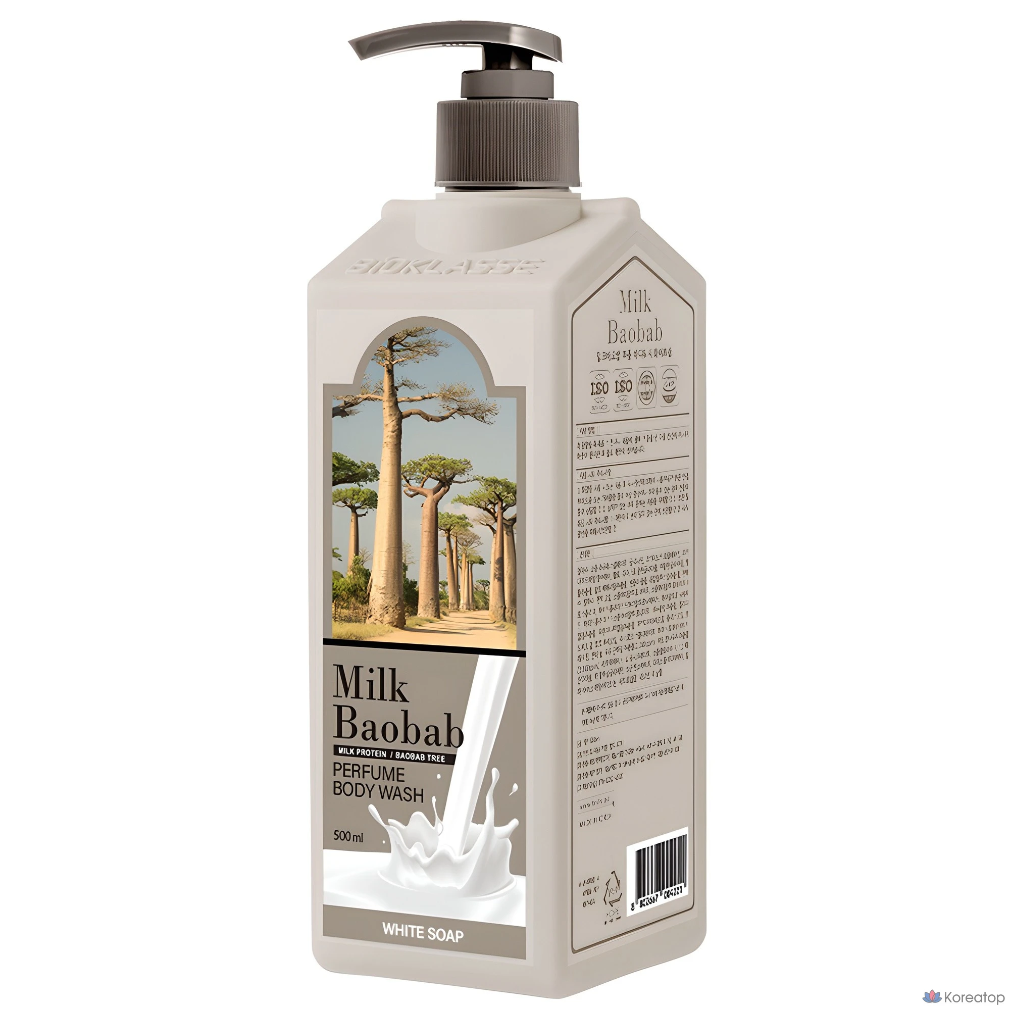 Гель для душа с ароматом молочного баобаба и белого мыла, 500 мл, 1 шт.