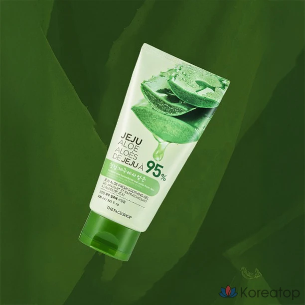 Успокаивающий гель с алоэ вера The Face Shop Fresh Jeju, 300 г, 300 мл, 1 шт.