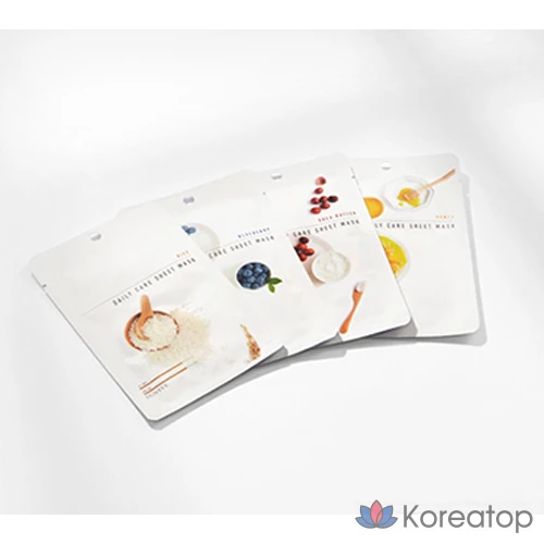 Набор увлажняющих тканевых масок Eunyul Daily Care: черная фасоль 10 пенсов + рис 10 пенсов + мед 10 пенсов, 30 штук, 6 упаковок., фото 5