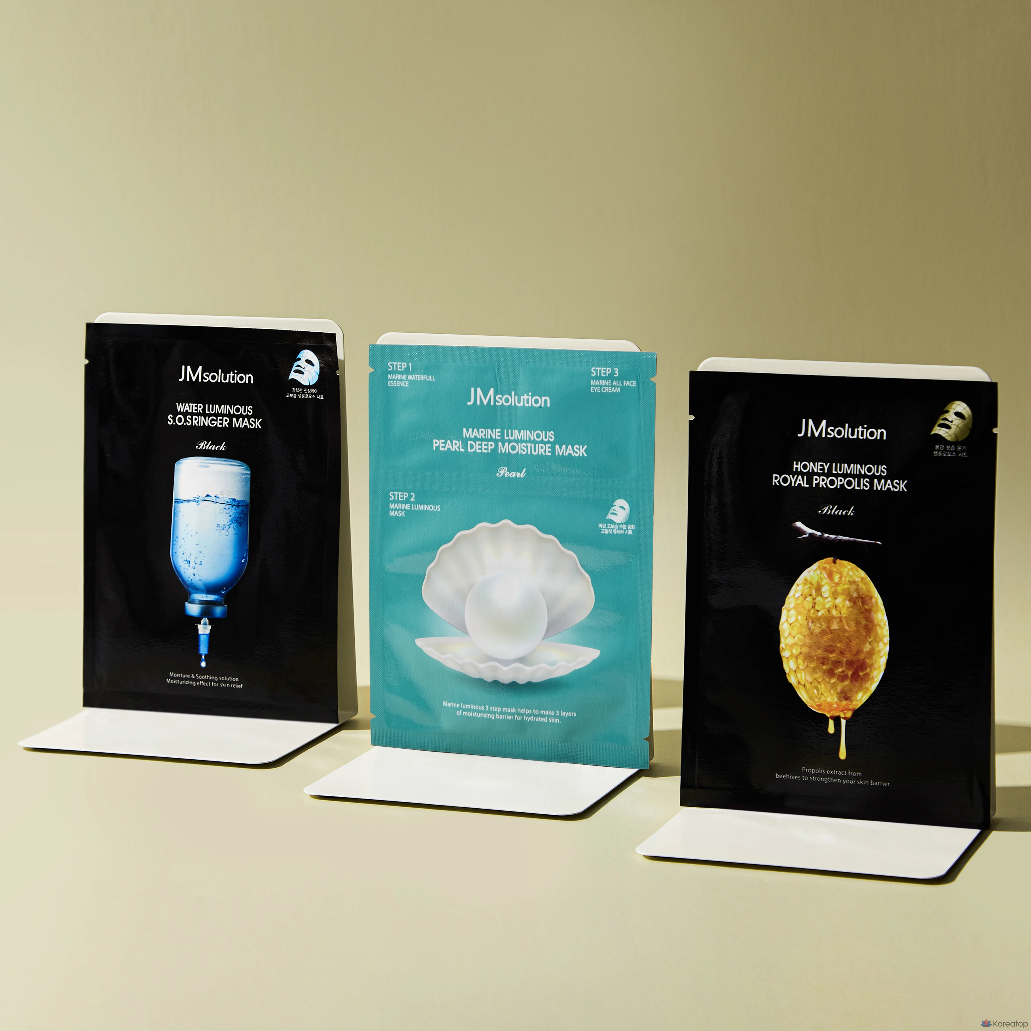 Набор масок JM Solution Mask Pack Honey Glow 10 пенсов + Ringer Water Glow 10 пенсов + Blue Glow 10 пенсов (3 набора)., фото 3