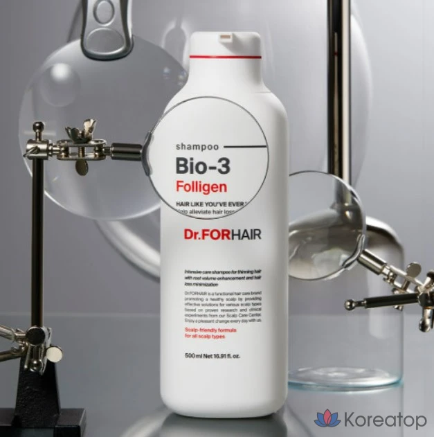 Шампунь Dr. For Hair Foligen Bio3, 500 мл, 1 шт., фото 2