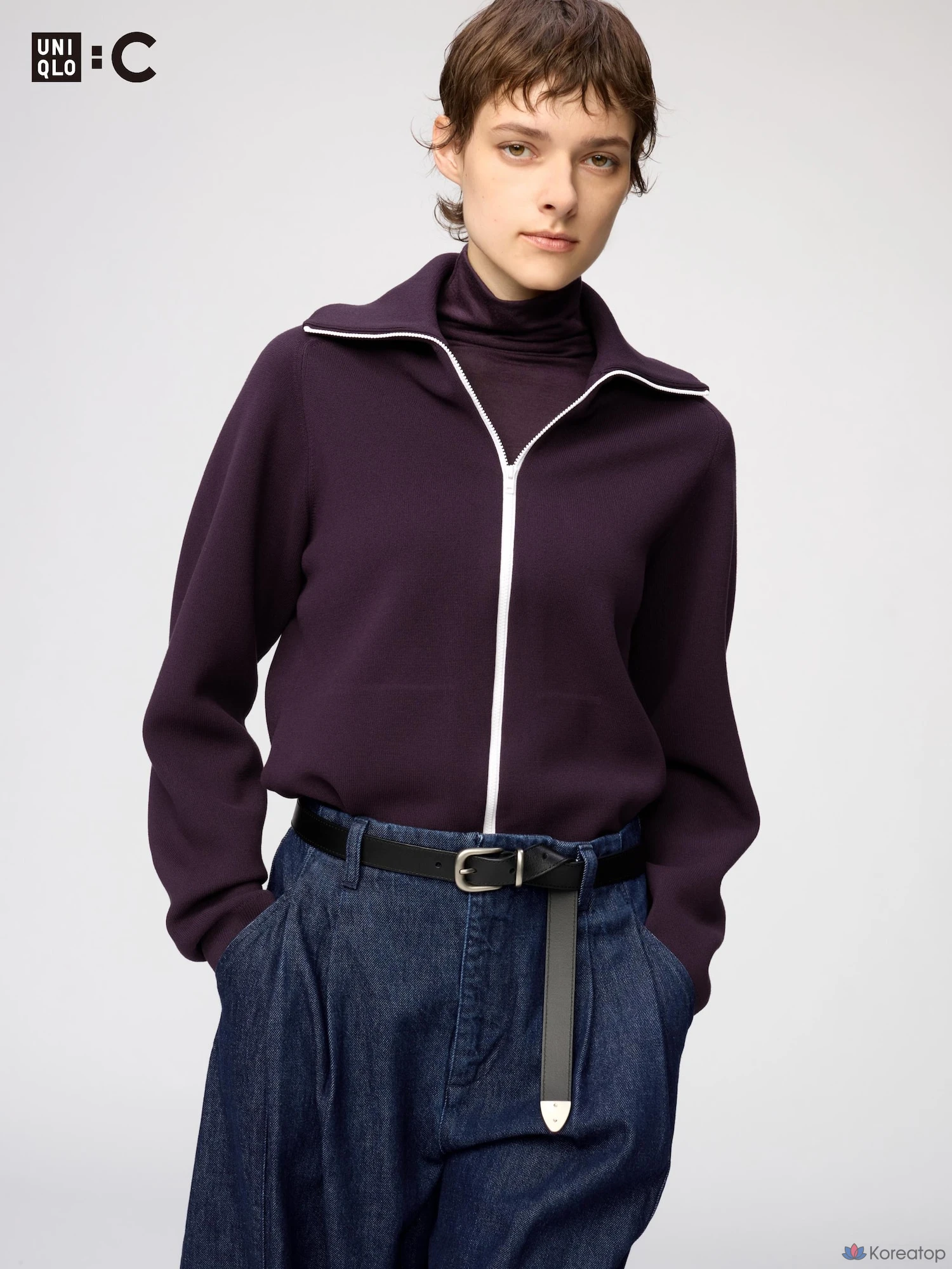 Кардиган на молнии Uniqlo Milano Rib Full Zip