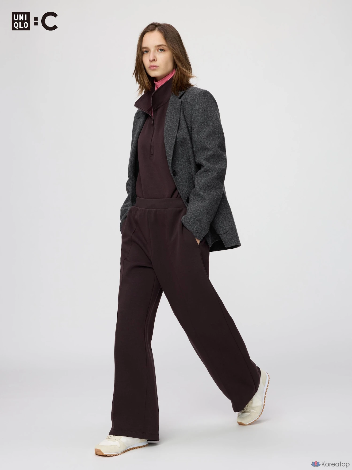 Брюки Uniqlo Sweat Straight Pants, длина ноги 69-72 см