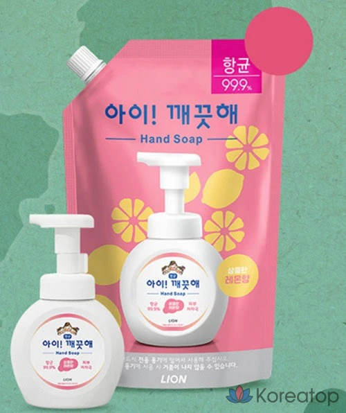 Сменный блок антибактериального пенного жидкого мыла для рук Lion с ароматом лимона, 600 мл, 1 шт., фото 2