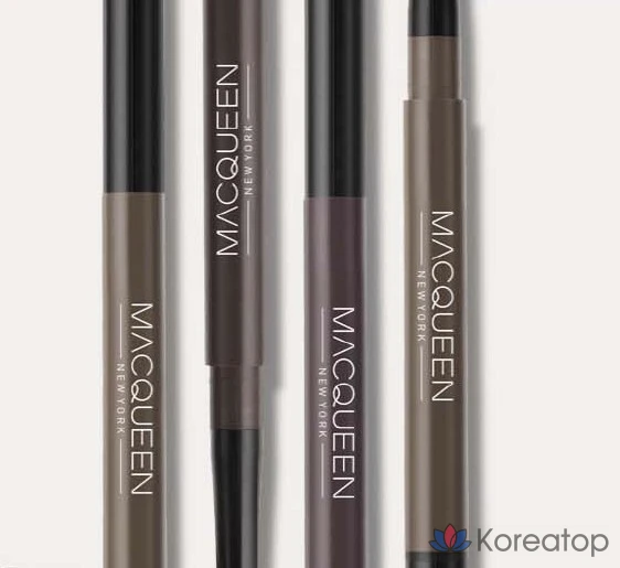 Карандаш для бровей Mqny New York My Strong Auto Eyebrow Pencil, 0,35 г, орехово-коричневый, 1 шт., фото 4