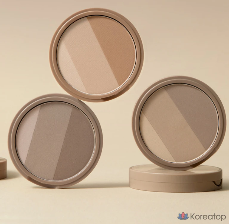 Тени для век Mqny New York Fake Up 3-Color Shading, 9 г, бежево-коричневый, 1 шт., фото 7