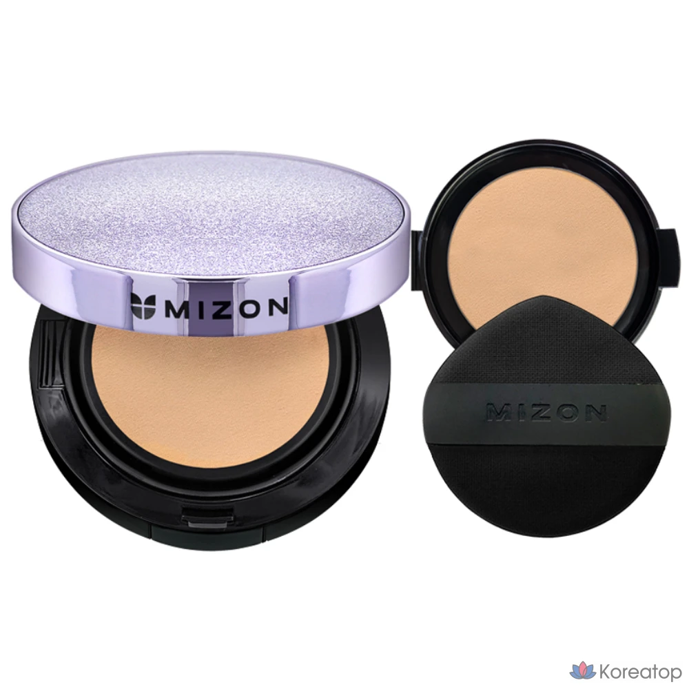 Mizon Vegan Collagen Essence Mesh Cushion (основной продукт + набор сменных блоков) 15 г, размер 23, 1 шт.