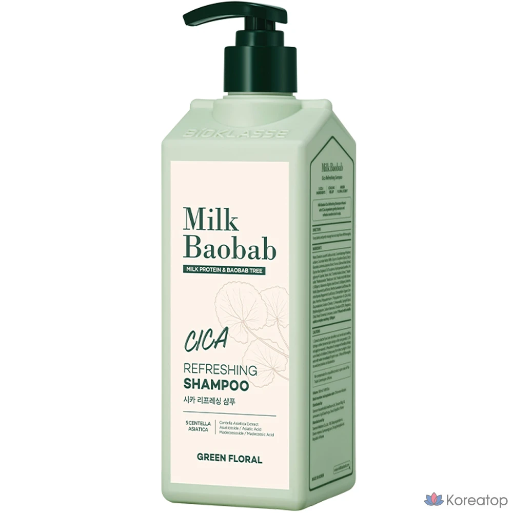 Освежающий шампунь Milk Baobab Cica с зеленым цветочным ароматом, 500 мл, 1 шт.