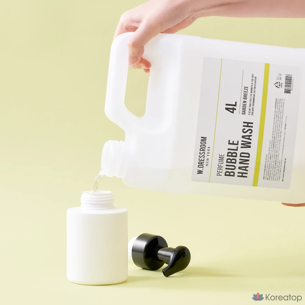 Сменный блок для жидкого мыла для рук W.Dressroom Perfume Bubble Hand Wash Garden Breeze, 4 л, 1 шт.