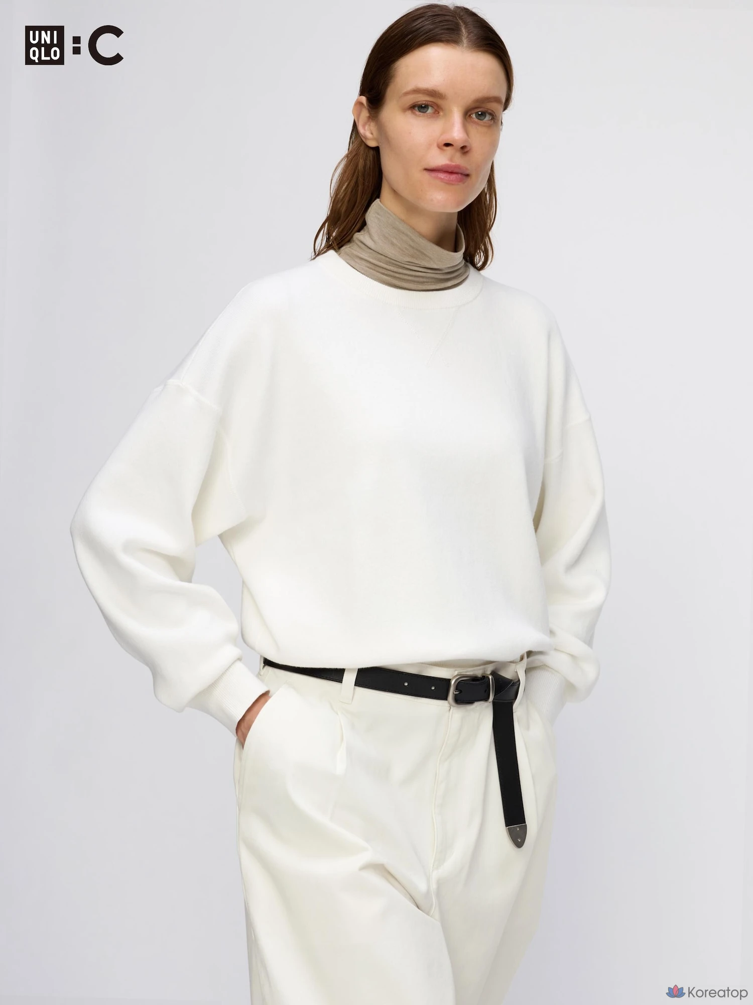 Свитер Uniqlo Smooth Cotton Crew Neck Sweater