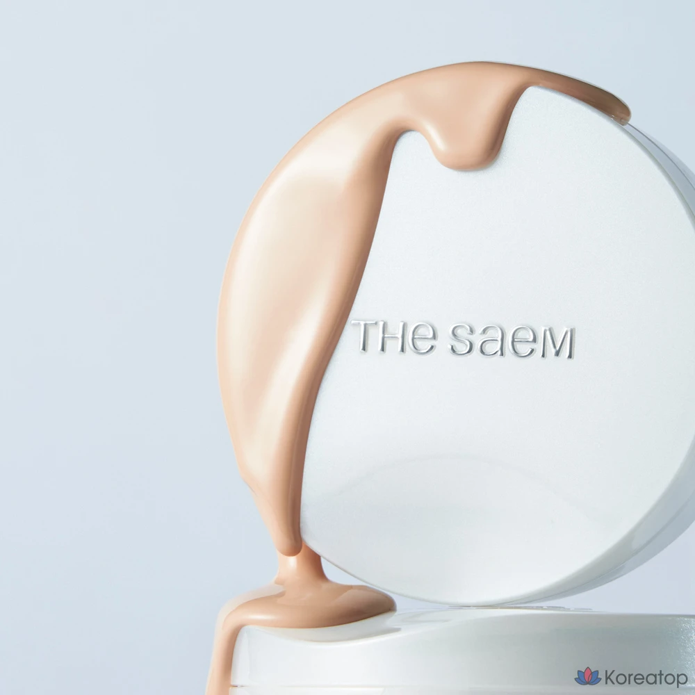 Набор The Saem Skin Perfection Glutathione Toning Cushion 12 г + сменный блок 12 г, 23 Вт, насыщенный бежевый, 1 шт., фото 2