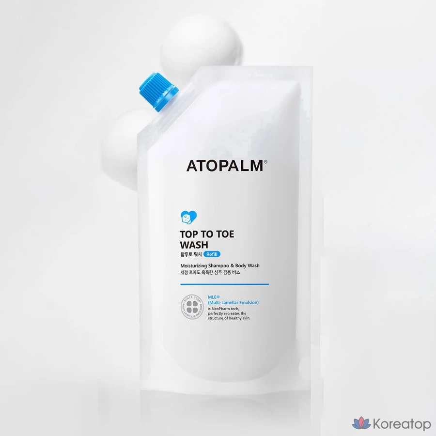 Сменный блок для геля для душа Atopalm Top-to-Toe Wash, 400 мл, 1 шт., фото 3