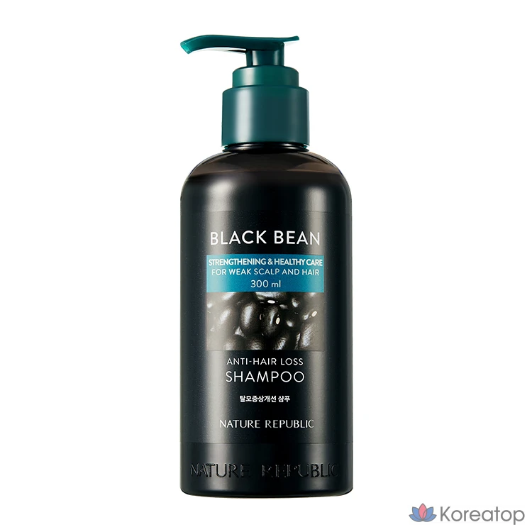 Шампунь Nature Republic Black Bean против выпадения волос, 300 мл, 1 шт.