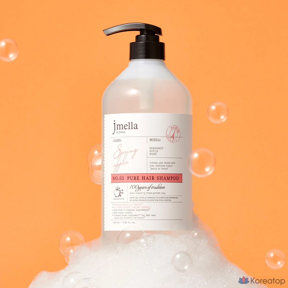 Шампунь для волос Pure Spring Apple с ароматом цветочного яблока, 1 л, 1 шт., фото 2