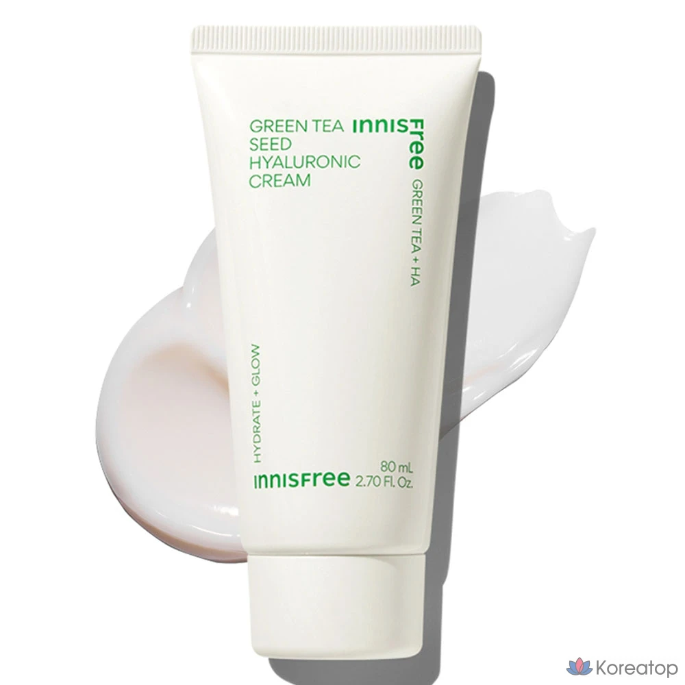 Крем Innisfree с гиалуроновой кислотой и экстрактом зеленого чая, 80 мл, 1 шт.