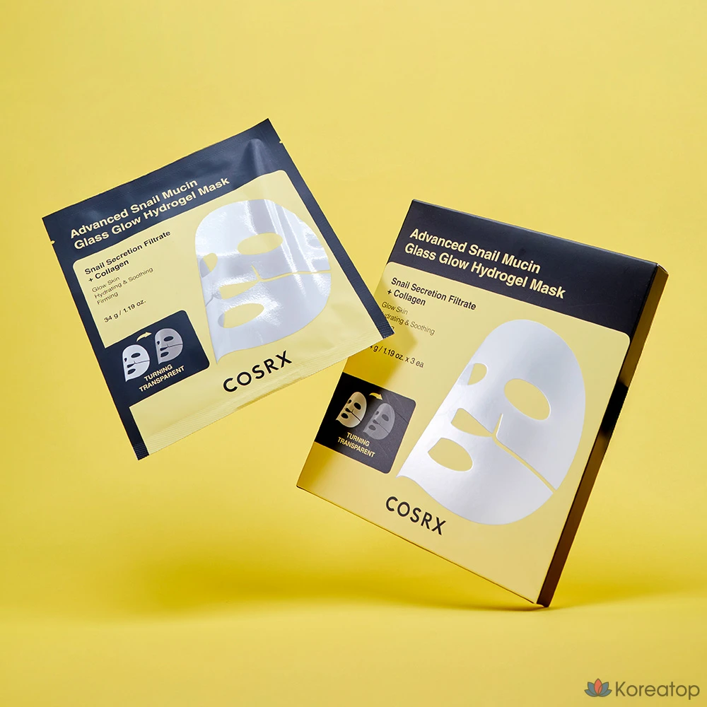 Гидрогелевая маска COSRX Advanced Snail Mucin Glass Glow, 3 шт., в упаковке по 2 шт., фото 3