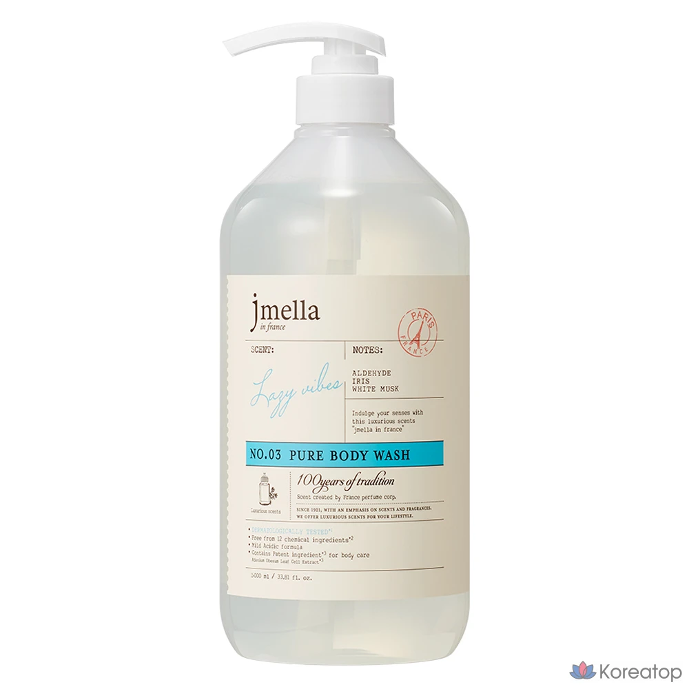 Гель для душа Pure Lazy Vibes с цветочным мускусом, 1 л, 1 шт.