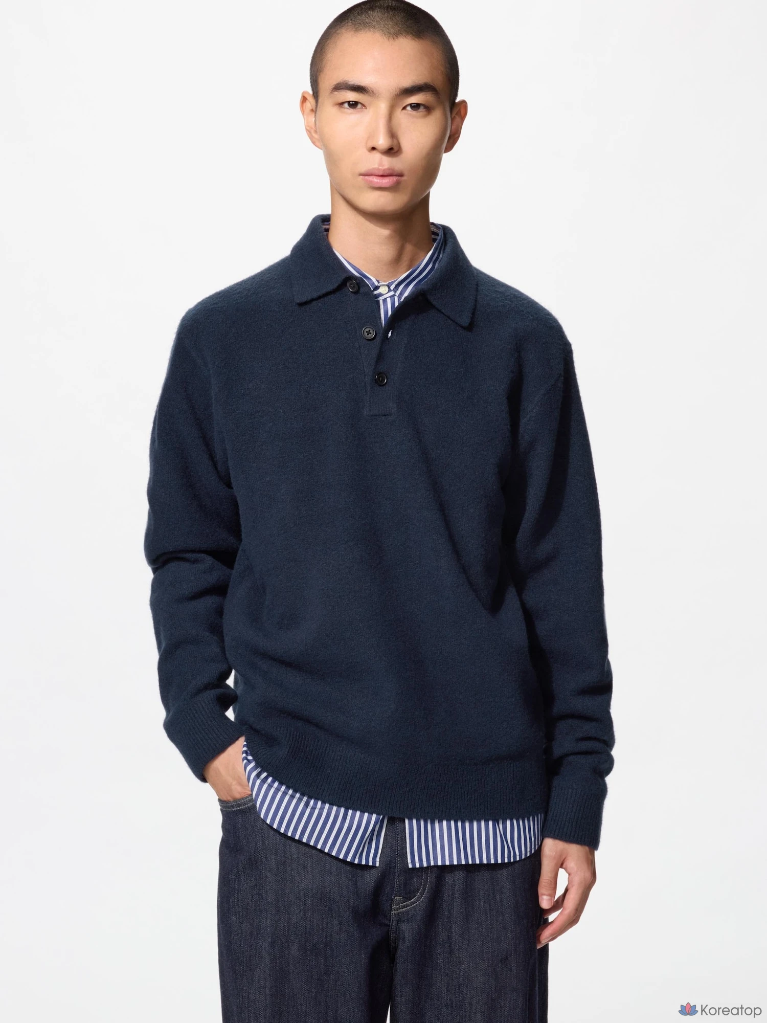 Свитер поло Uniqlo Souffle Yarn Polo Sweater
