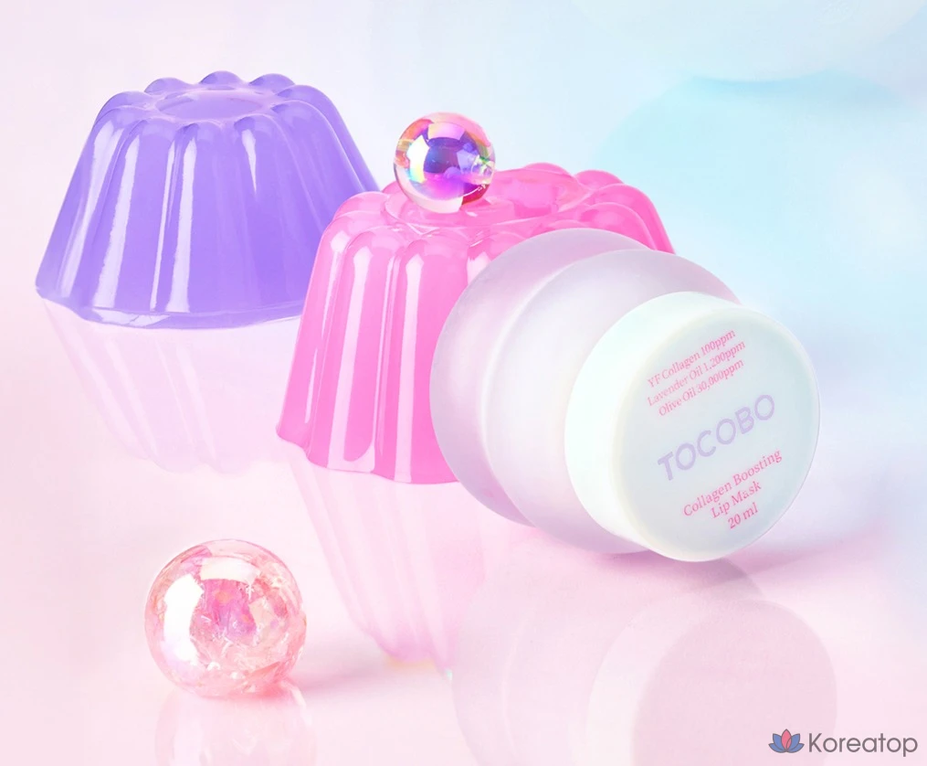 Маска для губ Tokobo Collagen Boosting Lip Mask с успокаивающим ароматом лаванды, 20 мл, 1 шт.