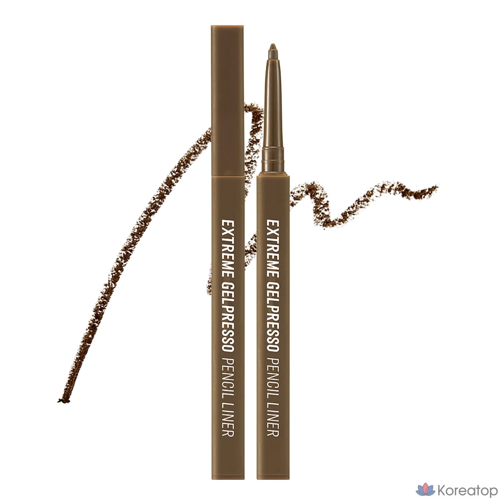Карандаш для подводки глаз Clio Extreme Gelpresso Pencil Liner, 0,35 г, цвет 005, коричневый (Mute Brown), 1 шт.