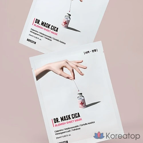 Маска для лица Rovectin Doctor Mask Cica, 1 упаковка, 2 штуки