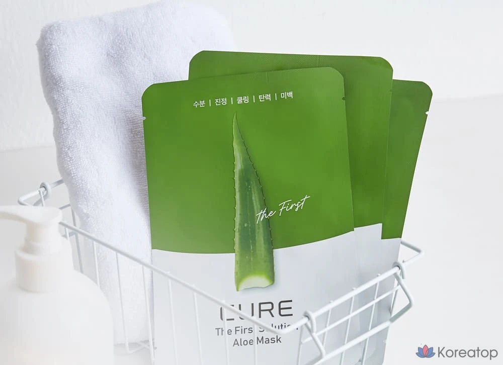 Набор масок для лица KIM JEONG MOON Aloe Cure The First Solution, 10 штук, 5 упаковок., фото 4