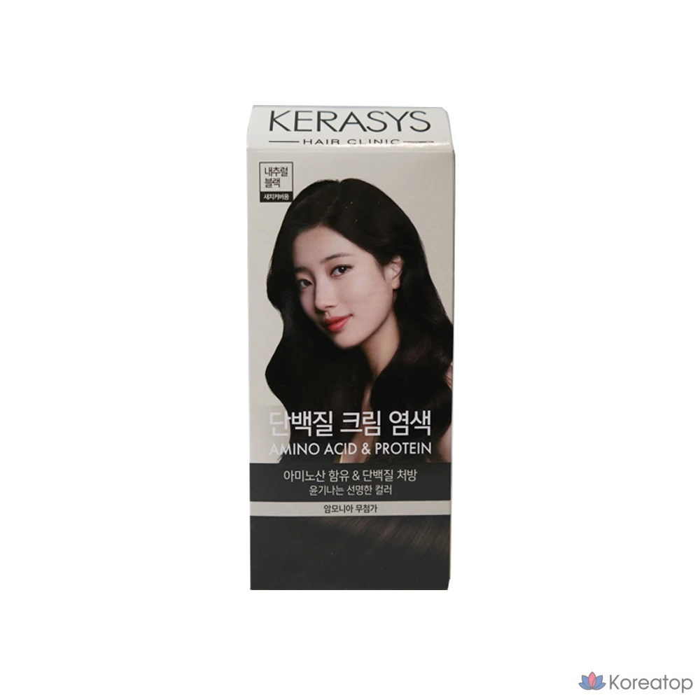 Протеиновая кремовая краска для волос KeraSys, натуральный черный, 120 г, для самостоятельного окрашивания, кремовая краска для седых волос, RUL+1463, 1 шт., фото 2