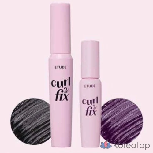 Тушь для ресниц Etude House Curl Fix Mascara Mini, 4 г, 1 шт., цвет сливово-черный (06).