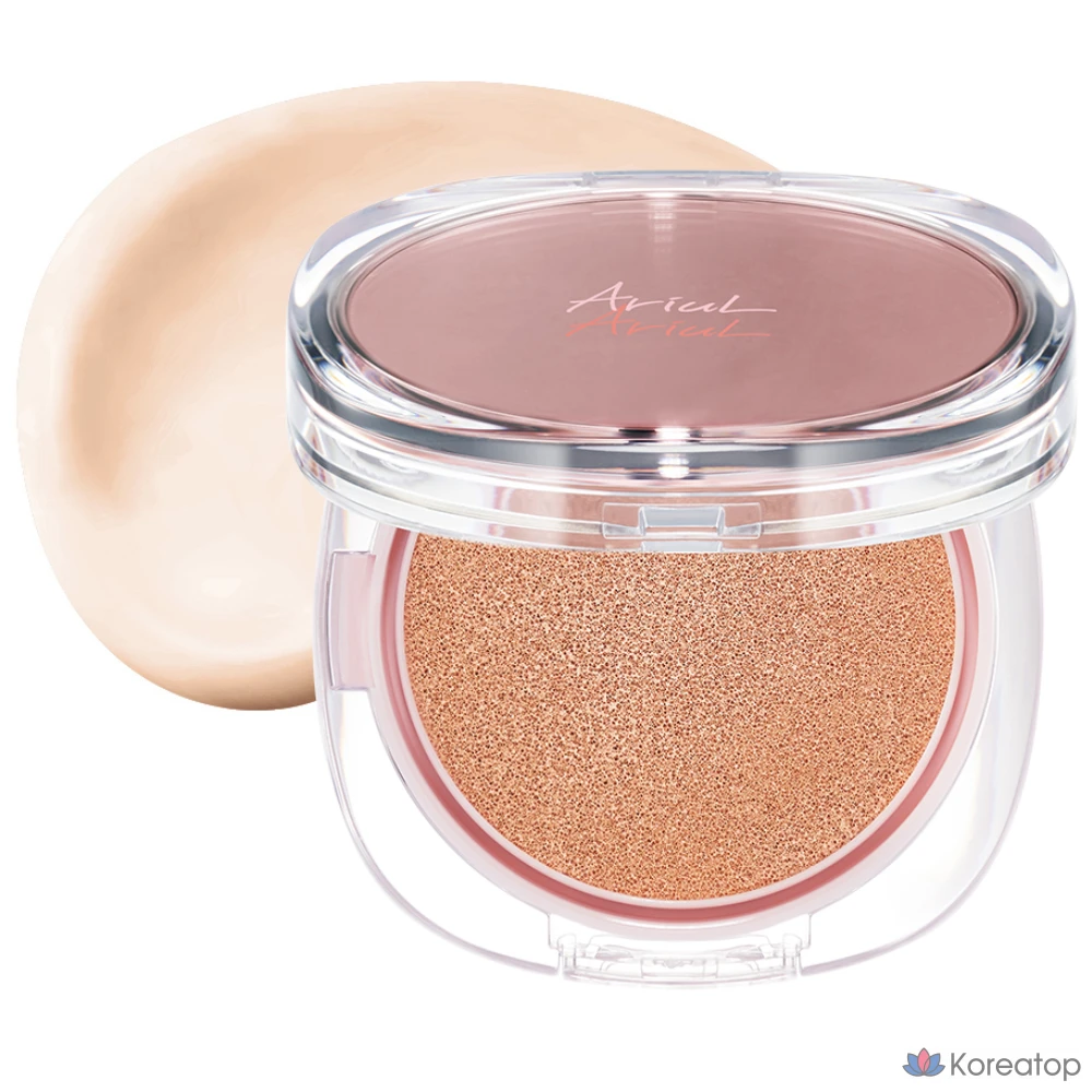 Тональный крем-кушон Ariel Ink Feeder Cover Lasting Cushion SPF50+ PA++++ 15 г, 03 Кремово-бежевый / № 22, 1 шт.