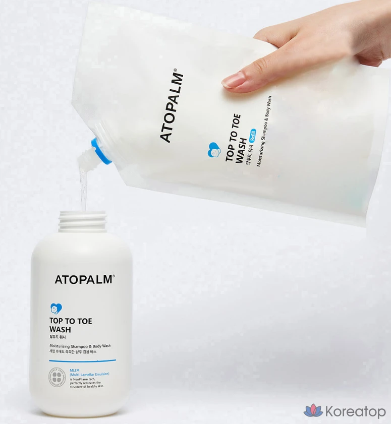 Сменный блок для геля для душа Atopalm Top-to-Toe Wash, 400 мл, 1 шт., фото 4