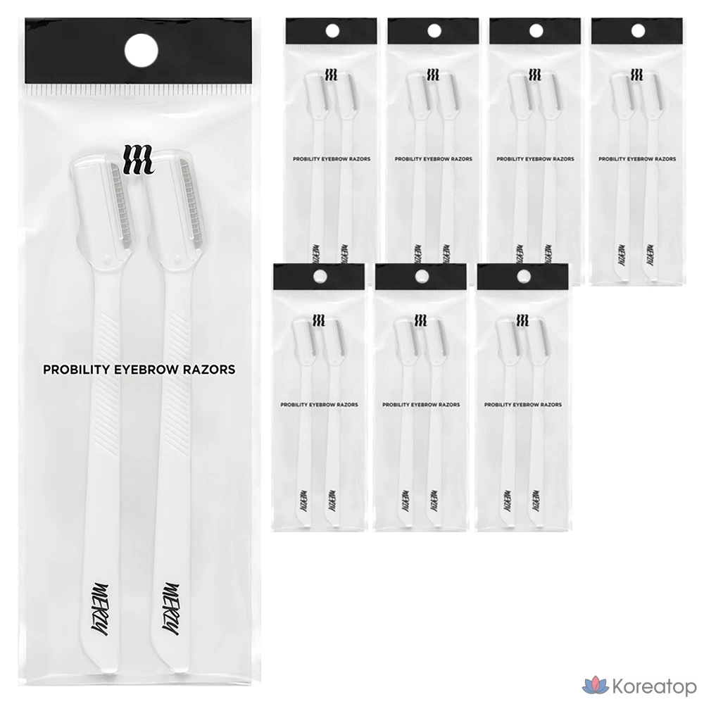 Набор из 8 белых ножей для коррекции бровей MERZY Probility.