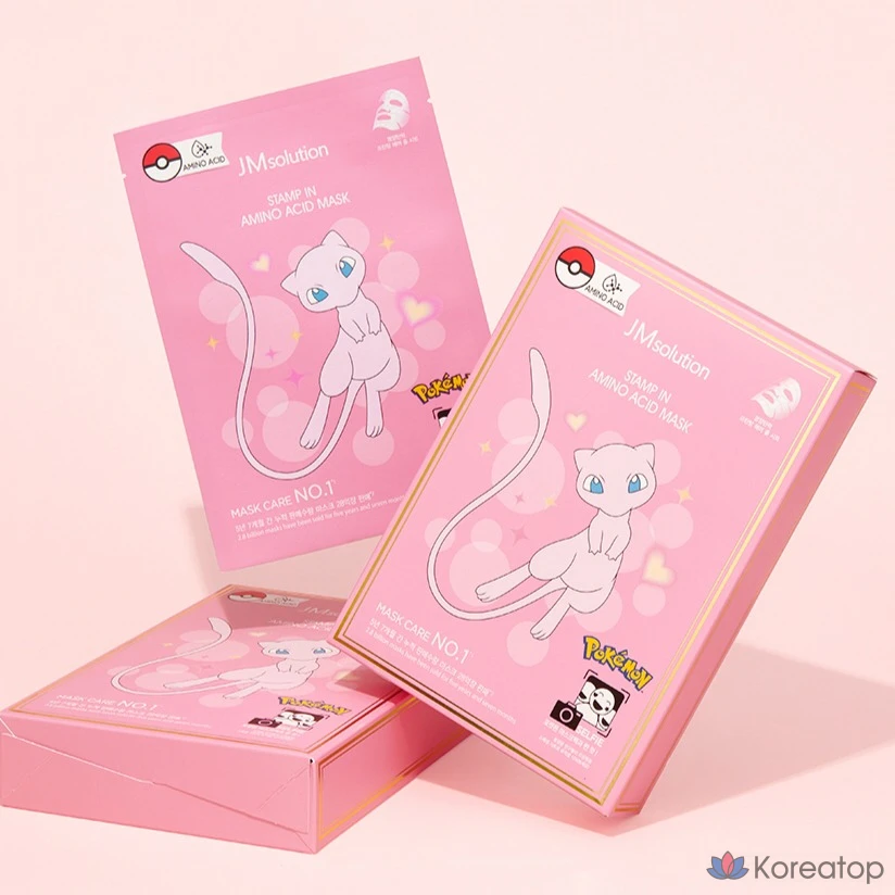 Маска для лица JM Solution Pokemon Stamp в аминокислотной упаковке, 30 мл, 10 штук, 6 штук, фото 3