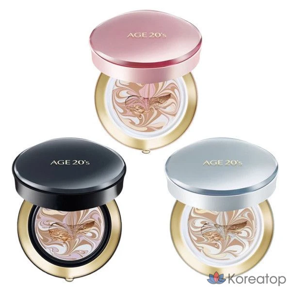 Сменный блок Age20s Signature Essence Pact Master, увлажняющий, с двойным бархатным покрытием.