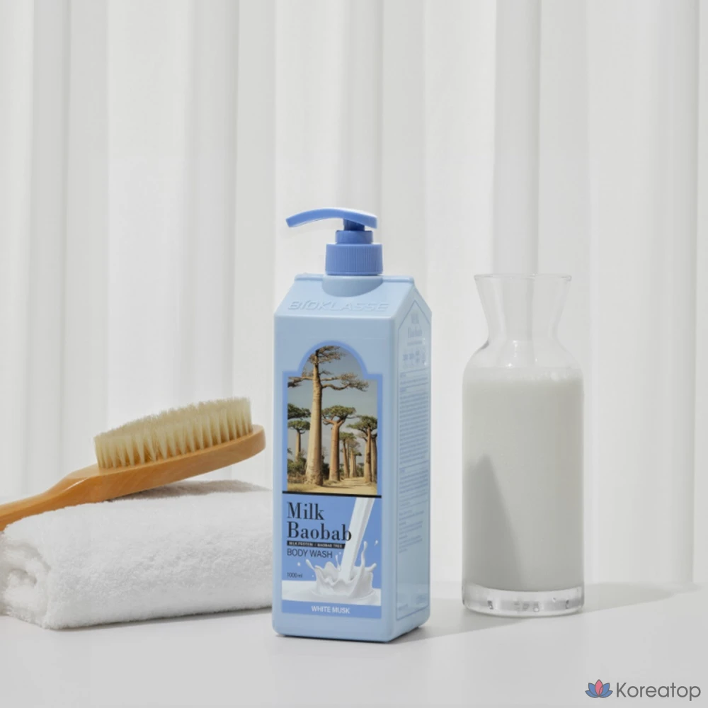 Гель для душа Milk Baobab с ароматом белого мускуса, 1 л, 1 шт., фото 2