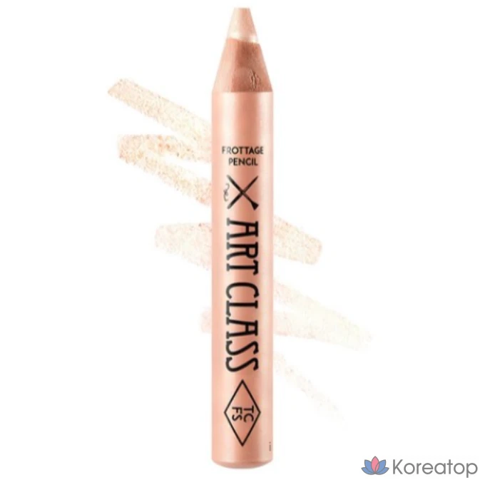 Карандаш для теней Too cool for school Art Class Frottage, полупрозрачный нюдовый (персиково-бежевый), 1 шт.