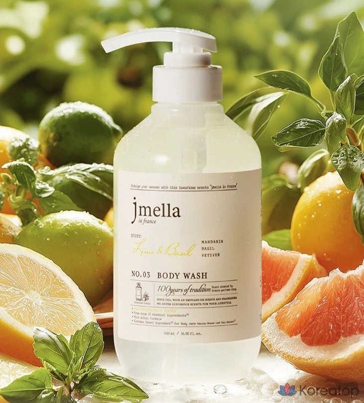 Гель для душа Jmella с ароматом лайма и базилика, 1 л, 1 шт., фото 2