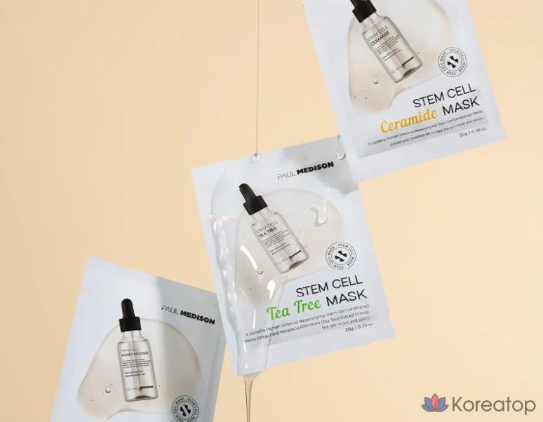 Маска для лица PAUL MEDISON Stem Cell Tea Tree, 80 штук, 1 упаковка, фото 4