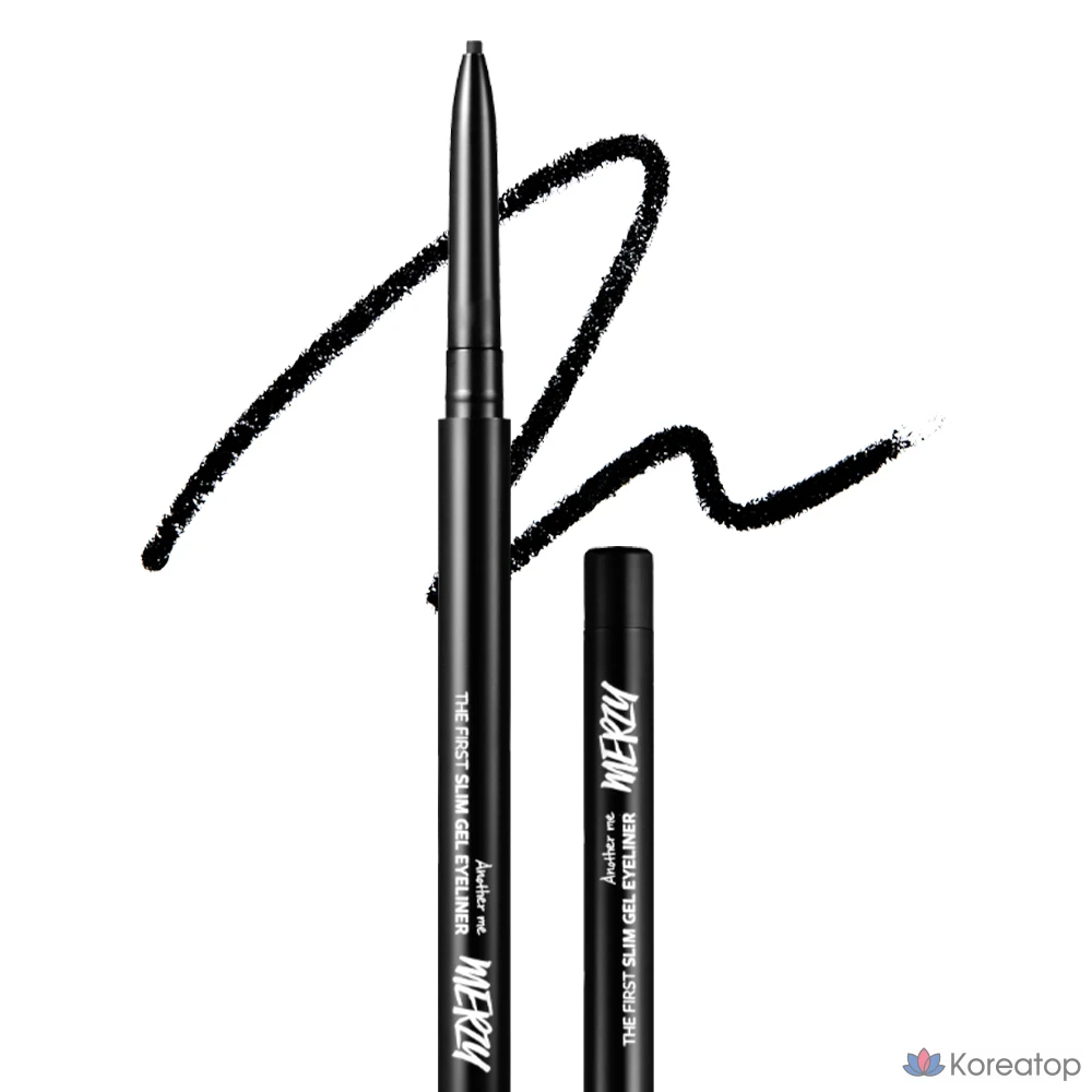 Гелевая подводка для глаз MERZY the First Slim Gel Eyeliner 0.05g, GS1 Black Onyx, 1 шт., фото 2