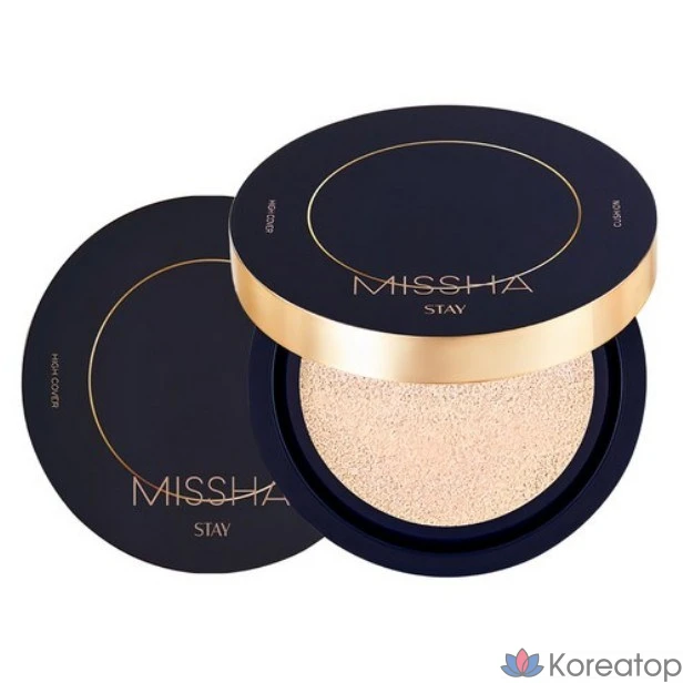 Тональный крем-кушон Missha Stay High Cover Cushion Foundation, 14 г, № 21 (ваниль), 1 шт.
