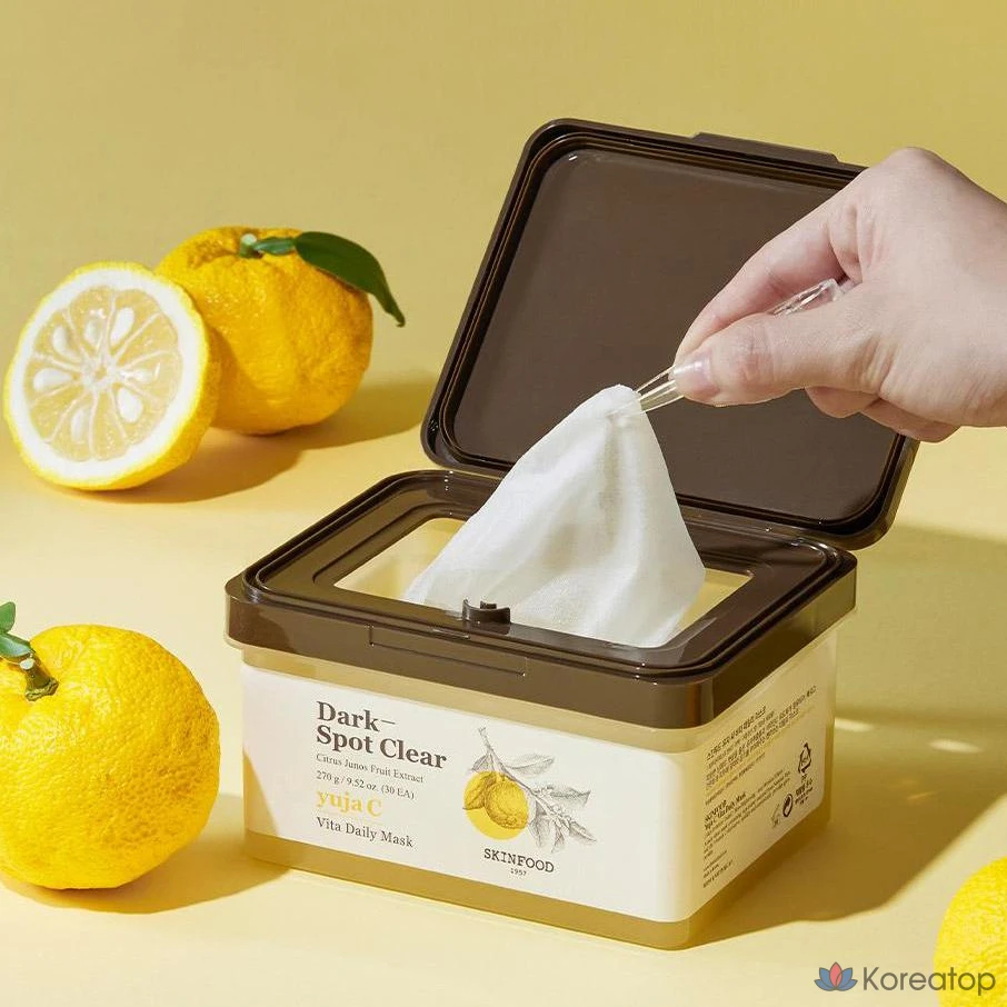 Маска для лица Skinfood с экстрактом семян юдзу, 270 г, 30 штук, 4 упаковки., фото 2