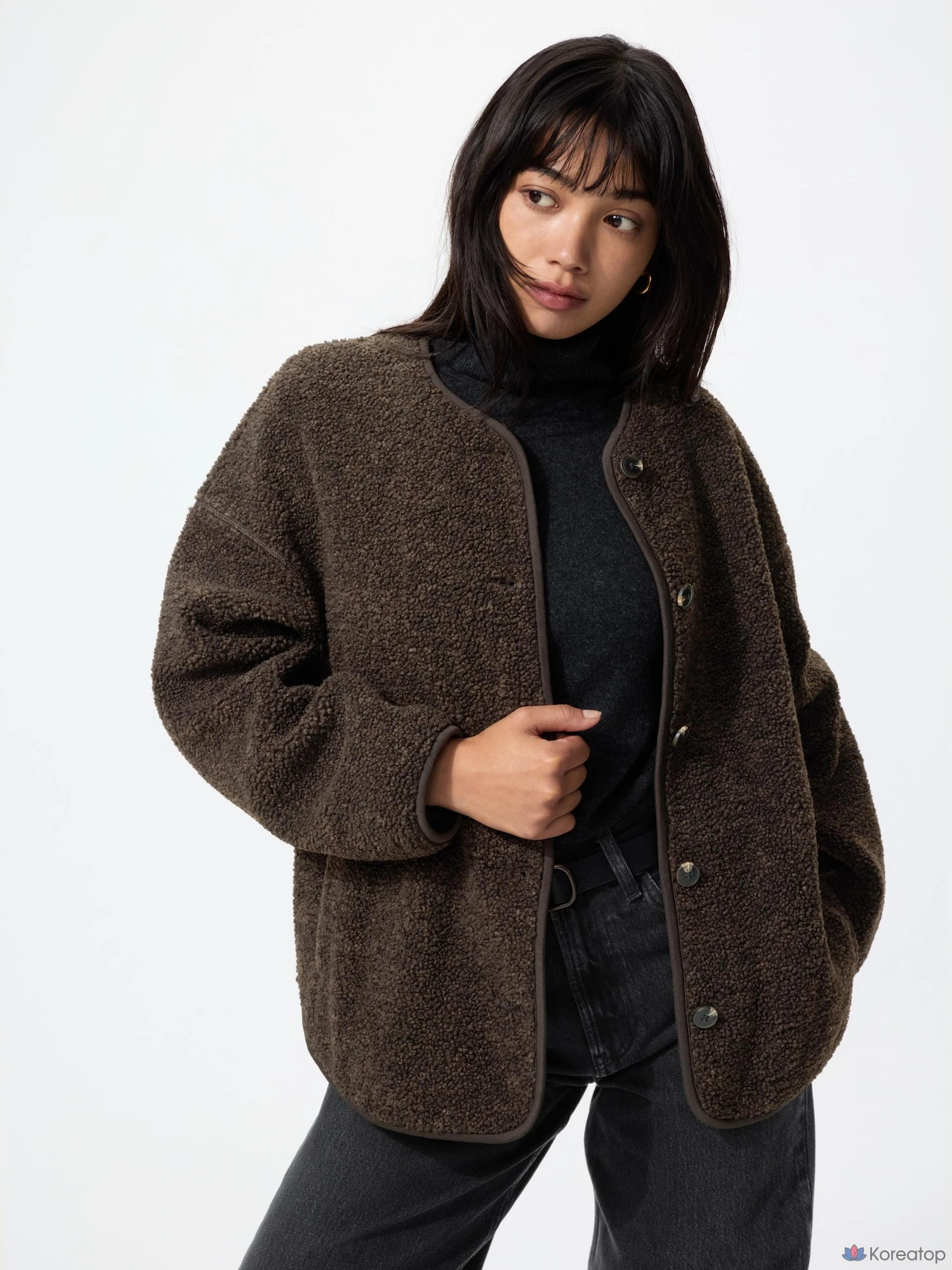 Кардиган Uniqlo Boa Fleece Relaxed Cardigan