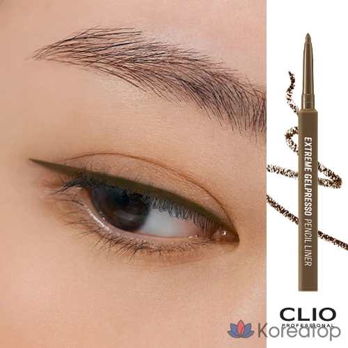 Карандаш для подводки глаз Clio Extreme Gelpresso Pencil Liner, 0,35 г, цвет 005, коричневый (Mute Brown), 1 шт., фото 2