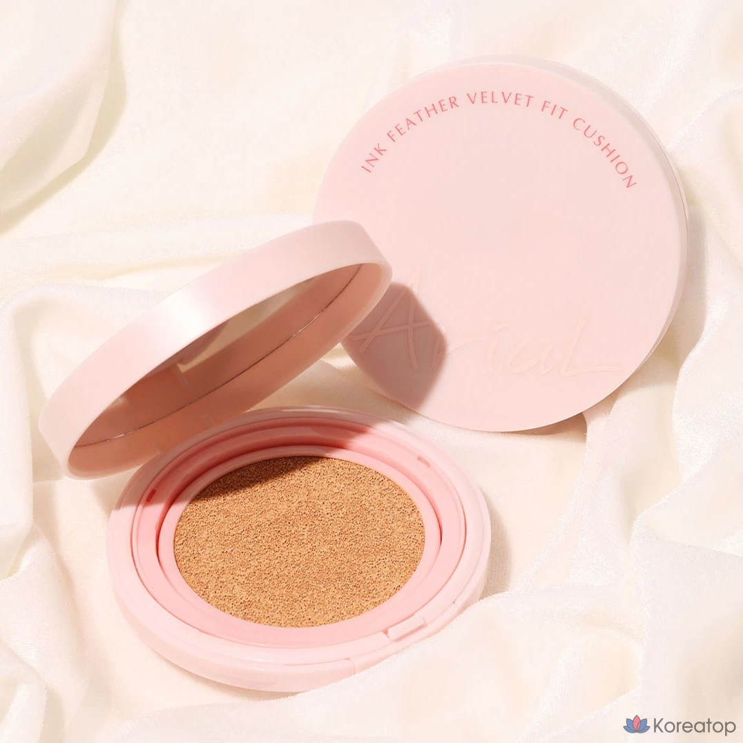 Тональный крем-кушон Ariel Ink Feeder Velvet Fit SPF 50+ PA++++ 12 г, оттенок № 2, телесный, натуральный, 1 шт., фото 4